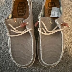 Hey Dude Wendy Knit in Tan and Gray